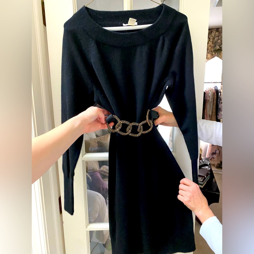Black cashmere dress
